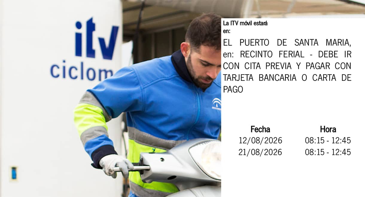 Imagen de la noticia: La ITV móvil para ciclomotores llega mañana a El Puerto (Movilidad)