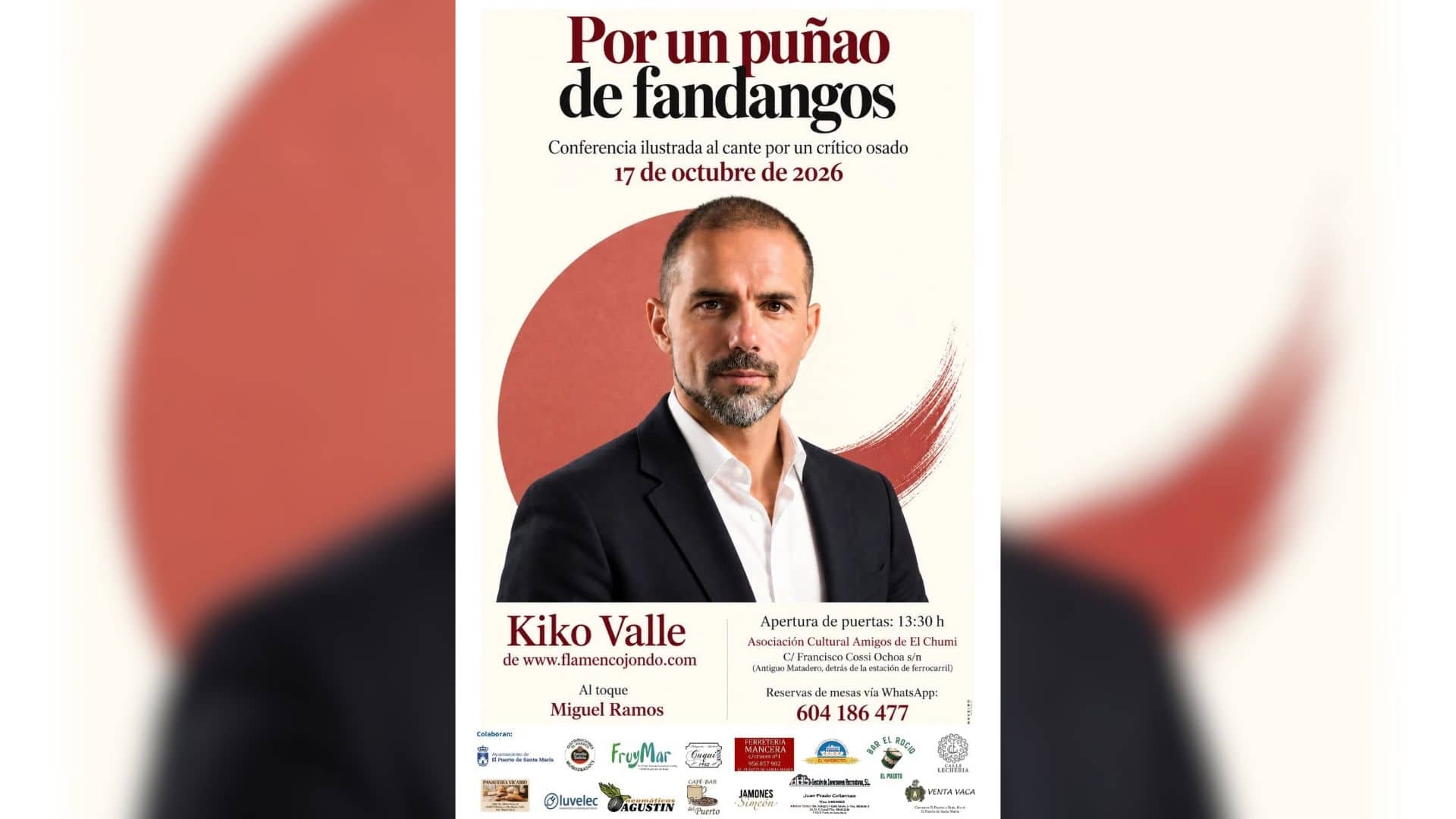 Imagen de la noticia: Kiko Valle llevará "Por un puñao de fandangos" a la Asociación Cultural Amigos de El Chumi pasado mañana sábado (Flamenco)